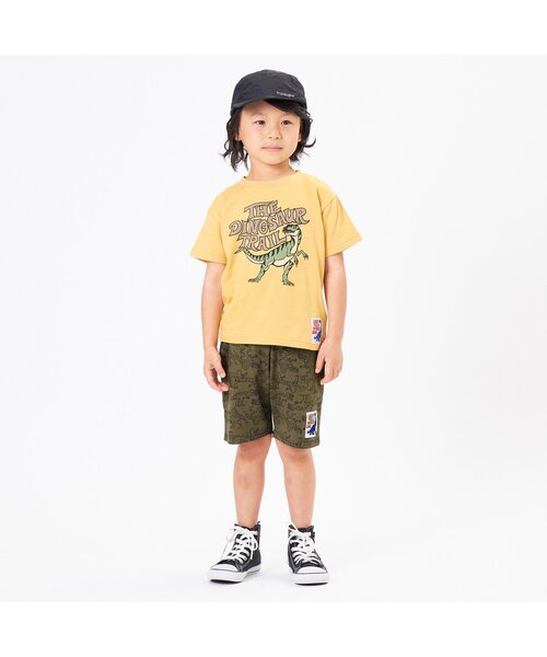 F.O.KIDS（エフオーキッズ）の「恐竜総柄カットソーハーフパンツ 5分丈（その他パンツ・キッズ・カーキ/グレー/ベージュ・90/120/130/80/140/95/110/100）」の4枚目の写真
