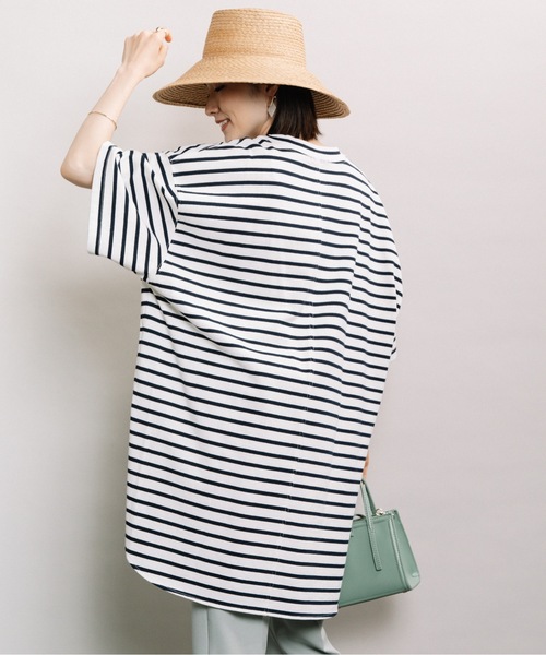 ELVENCE DEUX(エルベンスドゥ)の「ボーダービックT(Tシャツ/カットソー・レディース・ベージュ/その他・FREE)」の22枚目の写真