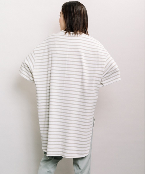 ELVENCE DEUX(エルベンスドゥ)の「ボーダービックT(Tシャツ/カットソー・レディース・ベージュ/その他・FREE)」の6枚目の写真