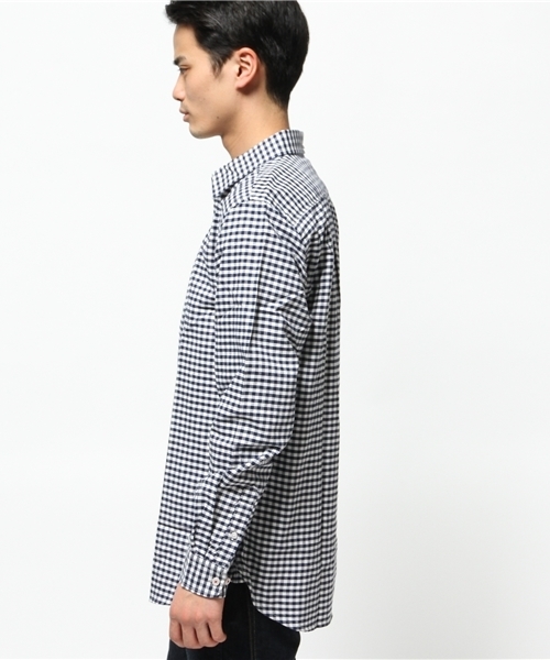 GIORDANO（ジョルダーノ）の「[GIORDANO]ライオン刺繍オックスシャツ（シャツ/ブラウス・メンズ・ネイビー/サックスブルー/ブルー系その他/オレンジ/ブルー/ホワイト/レッド・LARGE/SMALL/MEDIUM）」の13枚目の写真