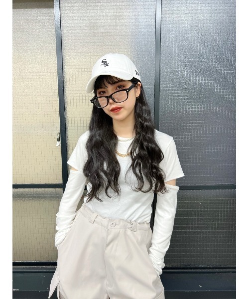 WC(ダブル シー)の「スリーブカットアウトトップス(Tシャツ/カットソー・レディース・ブラック/ホワイト・FREE)」の6枚目の写真