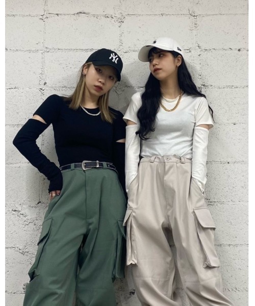 WC(ダブル シー)の「スリーブカットアウトトップス(Tシャツ/カットソー・レディース・ブラック/ホワイト・FREE)」の13枚目の写真
