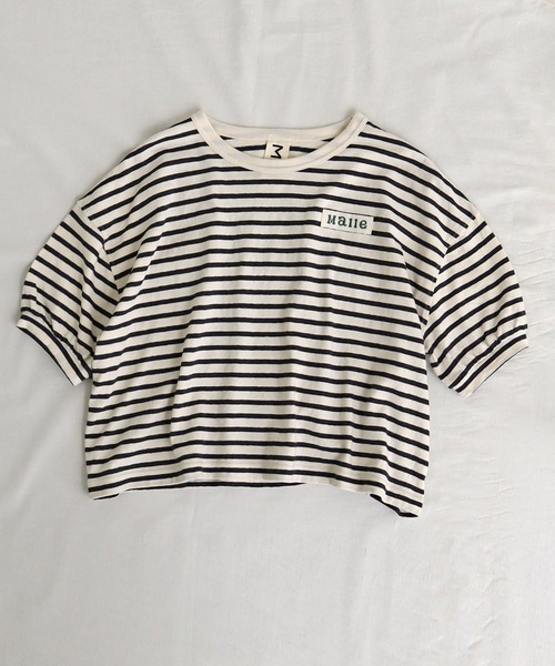 Malle（マル）の「malle ヴィンテージフォギーボーダーMalleテープパフTシャツ（Tシャツ/カットソー・レディース・グレー系その他・FREE）」の19枚目の写真