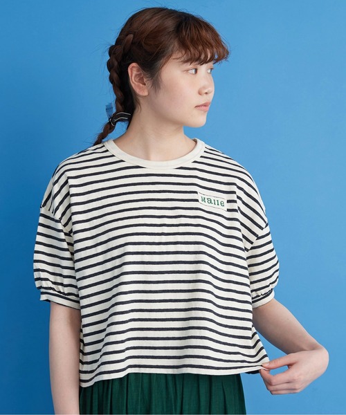 Malle（マル）の「malle ヴィンテージフォギーボーダーMalleテープパフTシャツ（Tシャツ/カットソー・レディース・グレー系その他・FREE）」の17枚目の写真