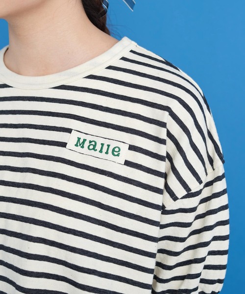 Malle（マル）の「malle ヴィンテージフォギーボーダーMalleテープパフTシャツ（Tシャツ/カットソー・レディース・グレー系その他・FREE）」の12枚目の写真