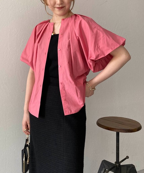 CAPRICIEUX LE'MAGE(カプリシューレマージュ)の「バルーンシャツ(シャツ/ブラウス・レディース・ホワイト/ブラック/ピンク・FREE)」の3枚目の写真