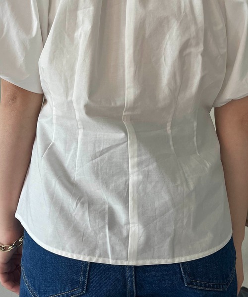 CAPRICIEUX LE'MAGE(カプリシューレマージュ)の「バルーンシャツ(シャツ/ブラウス・レディース・ホワイト/ブラック/ピンク・FREE)」の7枚目の写真