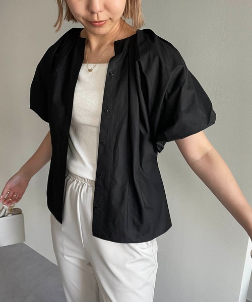 CAPRICIEUX LE'MAGE(カプリシューレマージュ)の「バルーンシャツ(シャツ/ブラウス・レディース・ホワイト/ブラック/ピンク・FREE)」の13枚目の写真