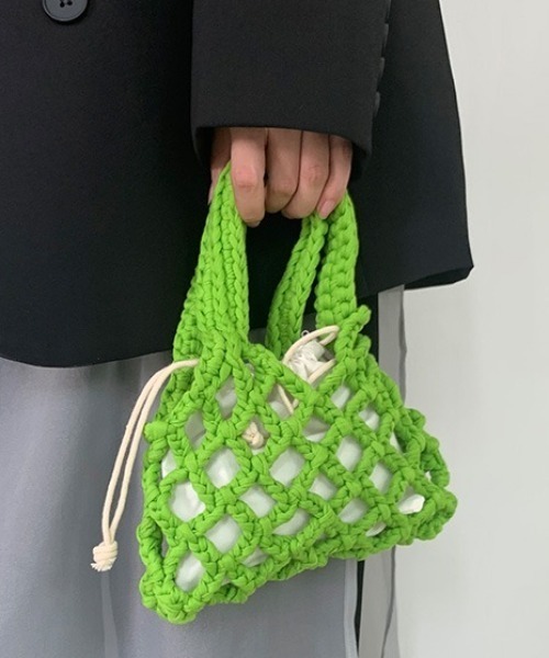 MAISON BREEZE(メゾンブリーズ)の「【MAISON BREEZE】ミニメッシュバッグSCCH91(ハンドバッグ・レディース・サックスブルー/ミント/ピンク/イエロー/オレンジ/ネイビー・FREE)」の11枚目の写真