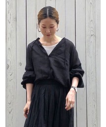 Samansa Mos2 blue | ボイルブラウス(シャツ/ブラウス)