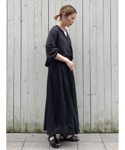 Samansa Mos2 blue（サマンサモスモスブルー）の「ボイルブラウス（シャツ/ブラウス・レディース・イエロー/ネイビー/ブラック/ベージュ・ﾌﾘ-）」の11枚目の写真