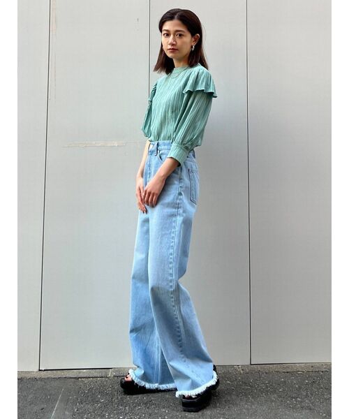 EMODA（エモダ）の「カバーハイネックブラウス（シャツ/ブラウス・レディース・ミント/ホワイト/ブラック・FREE）」の11枚目の写真