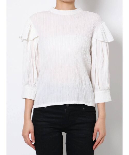 EMODA（エモダ）の「カバーハイネックブラウス（シャツ/ブラウス・レディース・ミント/ホワイト/ブラック・FREE）」の12枚目の写真