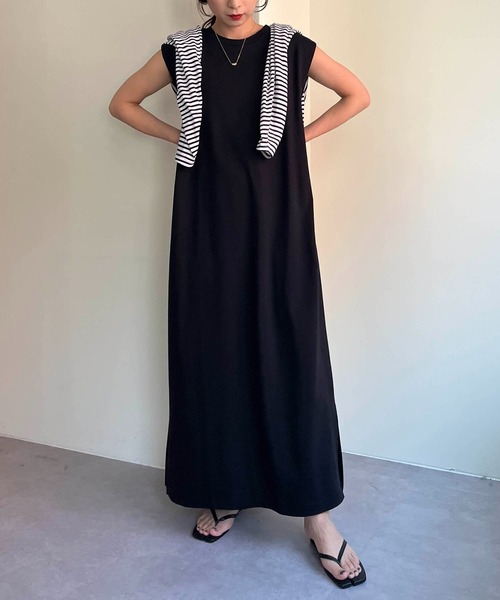 CAPRICIEUX LE'MAGE（カプリシューレマージュ）の「〈WEB限定〉BOXタックカットワンピース（ワンピース・レディース・ブラック/オフホワイト/グリーン・FREE）」の7枚目の写真