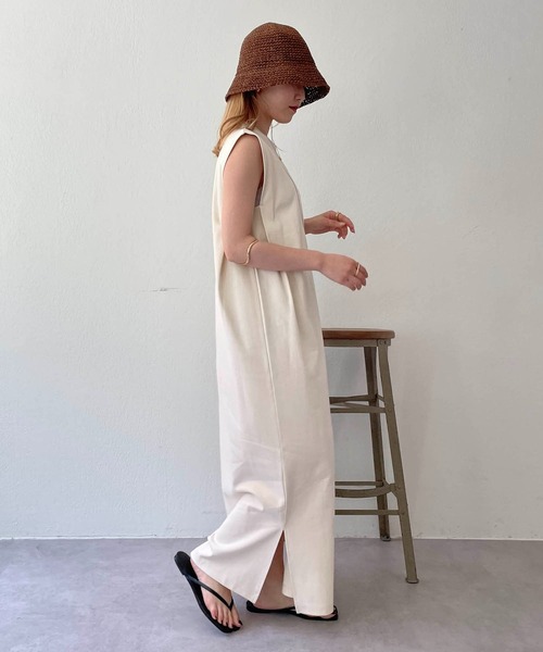 CAPRICIEUX LE'MAGE（カプリシューレマージュ）の「〈WEB限定〉BOXタックカットワンピース（ワンピース・レディース・ブラック/オフホワイト/グリーン・FREE）」の18枚目の写真