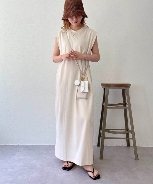 CAPRICIEUX LE'MAGE（カプリシューレマージュ）の「〈WEB限定〉BOXタックカットワンピース（ワンピース・レディース・ブラック/オフホワイト/グリーン・FREE）」の20枚目の写真