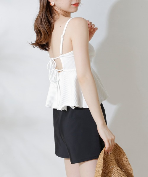 Chico（チコ）の「【水着】ねじりペプラム水着3点セット（水着・レディース・ホワイト/ホワイト系その他2/ブラック系その他2/ブルー・FREE）」の18枚目の写真