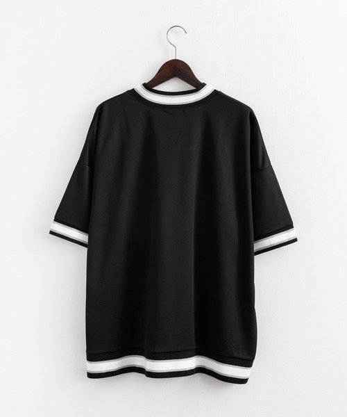 Rocky Monroe（ロッキーモンロー）の「オーバーサイズ メッシュラインリブ Vネックビッグシルエット半袖Tシャツ（Tシャツ/カットソー・メンズ・ブラック/グリーン/グレー/ホワイト・L/M）」の18枚目の写真