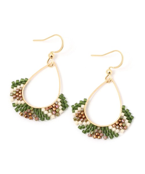 studio CLIP（スタディオクリップ）の「ドロップリングカラービーズピアス（ピアス（両耳用）・レディース・その他2/その他1/その他3・FREE）」の3枚目の写真