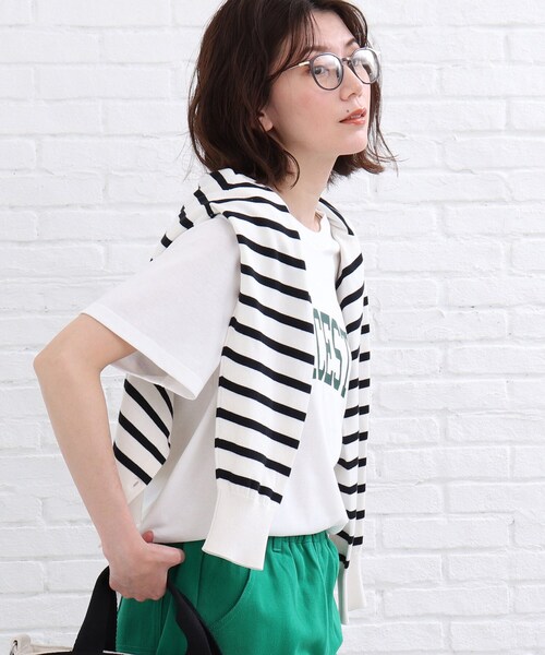 SHOO・LA・RUE(シューラルー)の「◆カレッジロゴプリントTシャツ(Tシャツ/カットソー・レディース・チャコールグレー/ホワイト系・01/02/03)」の12枚目の写真