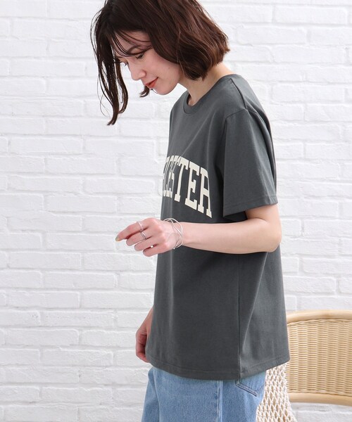 SHOO・LA・RUE(シューラルー)の「◆カレッジロゴプリントTシャツ(Tシャツ/カットソー・レディース・チャコールグレー/ホワイト系・01/02/03)」の20枚目の写真