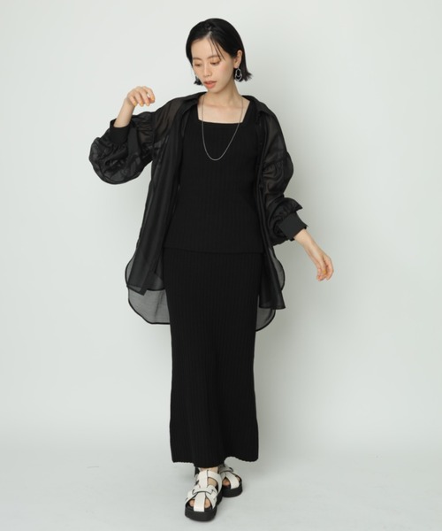 CADUNE（カデュネ）の「シアーシャツ付3点SET（ワンピース）」 - WEAR