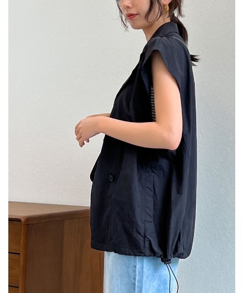 Re:EDIT(リエディ)の「タフタテーラードオーバージレ(テーラードジャケット・レディース・ホワイト/ブラック・MEDIUM/LARGE)」の21枚目の写真