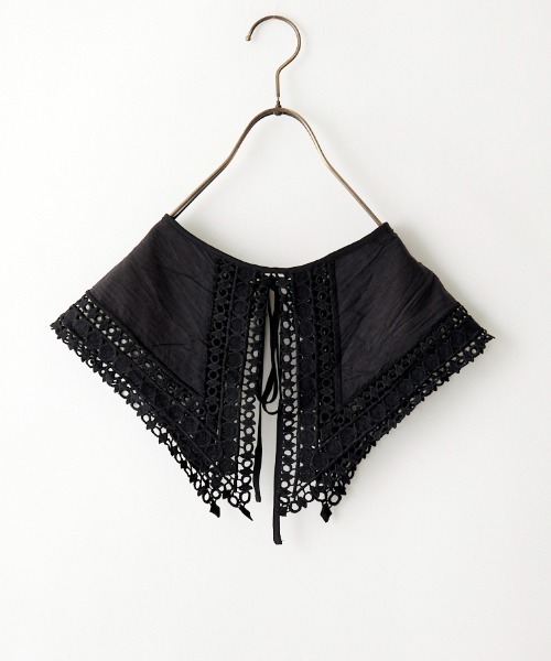 JF Ready Made（ジェイエフレディメイド）の「[Jf Ready Made/ジェイエフレディメイド] コットンレース 2WAY付け襟（付け襟・レディース・ホワイト/ブラック・F）」の11枚目の写真