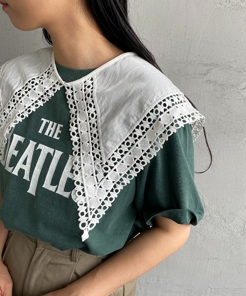 JF Ready Made（ジェイエフレディメイド）の「[Jf Ready Made/ジェイエフレディメイド] コットンレース 2WAY付け襟（付け襟・レディース・ホワイト/ブラック・F）」の19枚目の写真