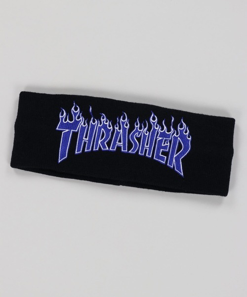 THRASHER(スラッシャー)の「【THRASHER / スラッシャー】ロゴデザイン ヘアバンド(ヘアバンド・メンズ・ブラック×ブルー/ブラック×グリーン/ブラック×イエロー・ONESIZE)」の2枚目の写真