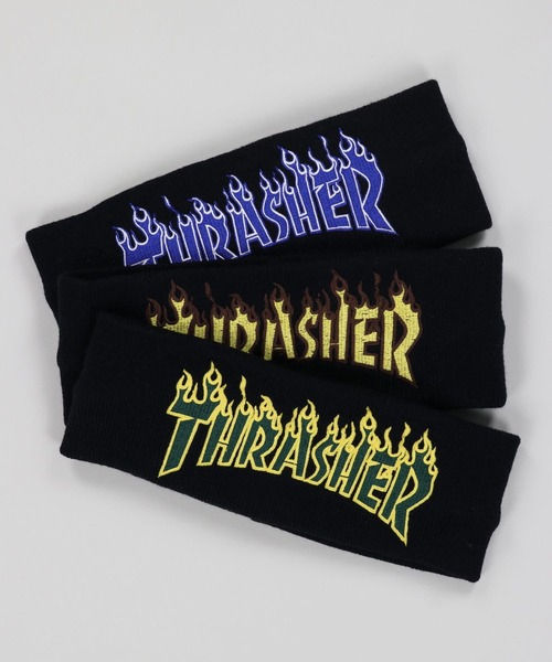 THRASHER(スラッシャー)の「【THRASHER / スラッシャー】ロゴデザイン ヘアバンド(ヘアバンド・メンズ・ブラック×ブルー/ブラック×グリーン/ブラック×イエロー・ONESIZE)」の6枚目の写真