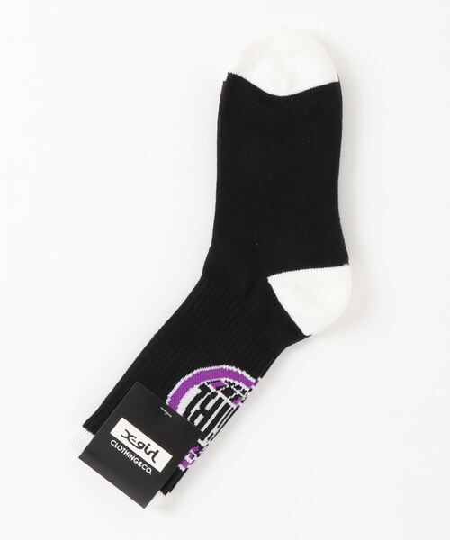 X Girl エックスガール World Logo Rib Socks ソックス 靴下 X Girl エックスガール のファッション通販 Zozotown