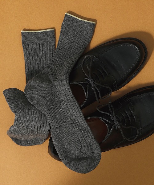 OBSCURE SOCKS(オブスキュア ソックス)の「OBSCURE SOCKS オブスキュアソックス KERRIA Men’s ケリア メンズ(ソックス/靴下・メンズ・ワイン/ホワイト/オレンジ/ライトグリーン/ベージュ/チャコールグレー・FREE)」の3枚目の写真