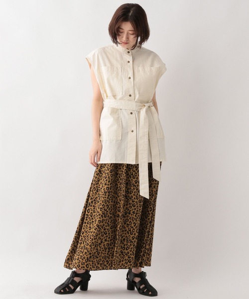 A part by（アパートバイ）の「アニマルフレアスカート 350744（スカート・レディース・アイボリー/ブラウン系その他2・FREE）」の5枚目の写真