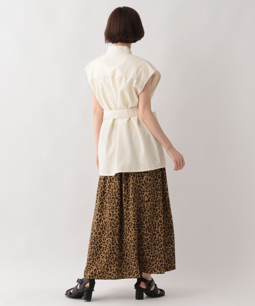 A part by（アパートバイ）の「アニマルフレアスカート 350744（スカート・レディース・アイボリー/ブラウン系その他2・FREE）」の6枚目の写真