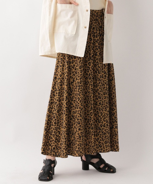 A part by（アパートバイ）の「アニマルフレアスカート 350744（スカート・レディース・アイボリー/ブラウン系その他2・FREE）」の9枚目の写真