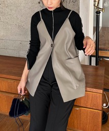 CAPRICIEUX LE'MAGE | レザーキャミベスト(ベスト)