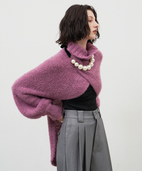 ラベルエチュード ボレロタートルニット ブラック フリーサイズ LA BELLE ETUDE（ラベルエチュード）の「ボレロタートルニット（ニット