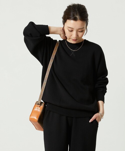 FREAK'S STORE(フリークスストア)の「【WEB限定】スウェットライクニット(ニット/セーター・レディース・ナチュラル/ライトグレー/ブラック/ベージュ/レッド・フリ-)」の21枚目の写真