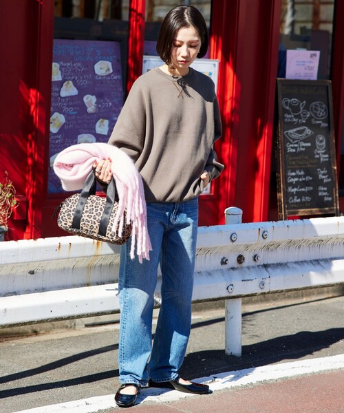 FREAK'S STORE(フリークスストア)の「【WEB限定】スウェットライクニット(ニット/セーター・レディース・ナチュラル/ライトグレー/ブラック/ベージュ/レッド・フリ-)」の17枚目の写真