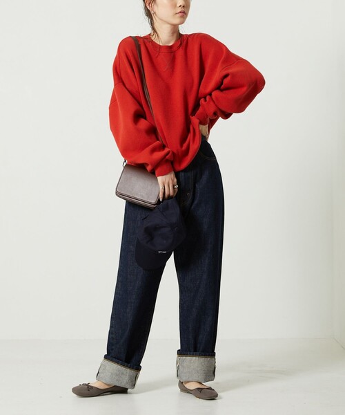 FREAK'S STORE(フリークスストア)の「【WEB限定】スウェットライクニット(ニット/セーター・レディース・ナチュラル/ライトグレー/ブラック/ベージュ/レッド・フリ-)」の9枚目の写真