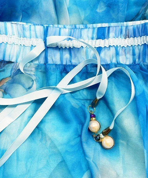 PRIVATE BEACH(プライベートビーチ)の「花柄シフォンフレアロングスカート(スカート・レディース・ブラック/グレー/ブルー/ライトグリーン/ライトピンク・S/M/L)」の12枚目の写真