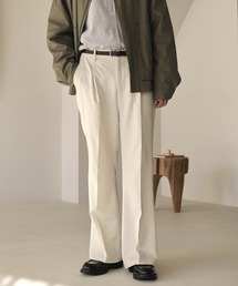EMMA CLOTHES | TRストレッチスーツ地 1タック センタープレス スリム フレアパンツ EMMA CLOTHES(スラックス)