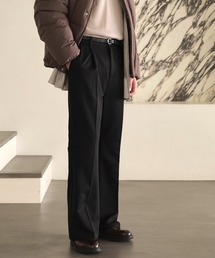 EMMA CLOTHES | TRストレッチスーツ地 1タック センタープレス スリム フレアパンツ EMMA CLOTHES(スラックス)