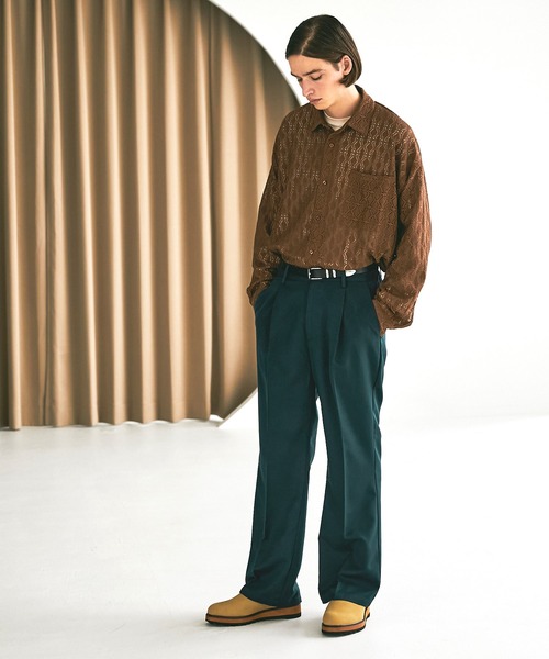 EMMA CLOTHES(エマクローズ)の「TRストレッチスーツ地 1タック センタープレス スリム フレアパンツ EMMA CLOTHES(スラックス・メンズ・ブラック/ミックスグレー/ナチュラル/グリーン系その他/ブルー系その他/ブルー系その他2・M/L/S)」の17枚目の写真