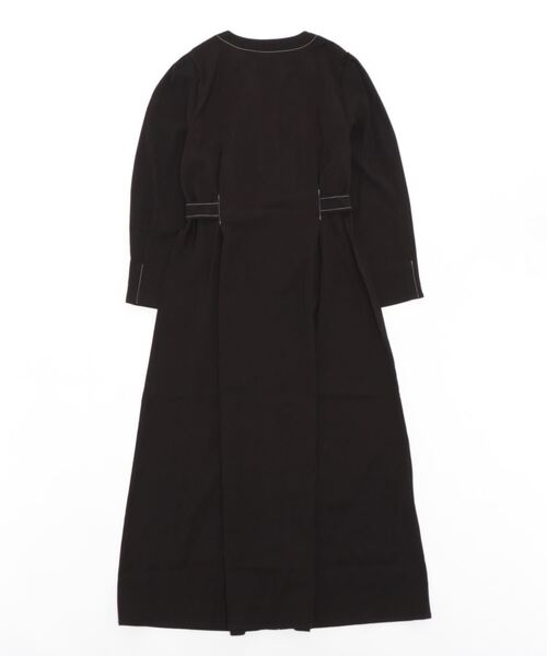 LOPASS(ロパス)の「ウエストマークVネックボタン開きワンピース(ワンピース・レディース・ベージュ/ブラック・S/M)」の11枚目の写真