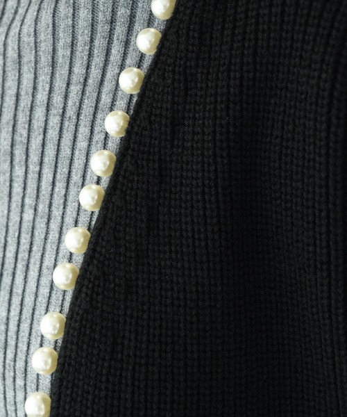 INTERPLANET（インタープラネット）の「パールドルマンプルカーディガン（カーディガン/ボレロ・レディース・チャコールグレー/ブラック/パープル/ベージュ・FREE）」の20枚目の写真