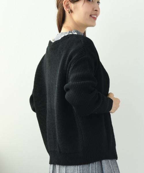 INTERPLANET（インタープラネット）の「パールドルマンプルカーディガン（カーディガン/ボレロ・レディース・チャコールグレー/ブラック/パープル/ベージュ・FREE）」の18枚目の写真