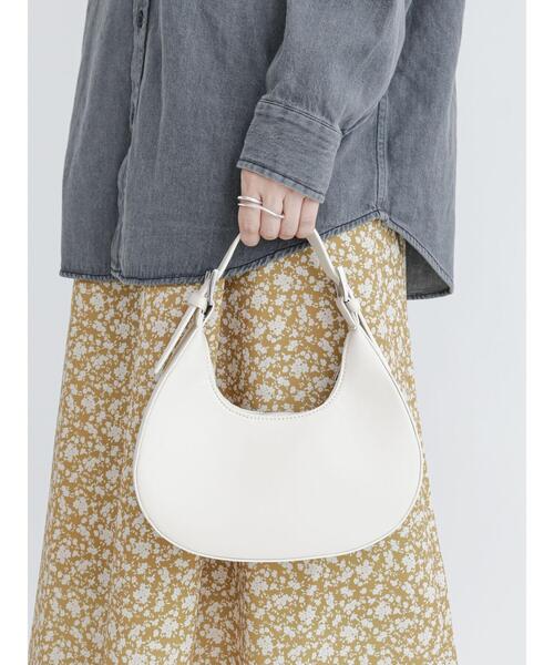 Lugnoncure（ルノンキュール）の「ハーフムーンバッグ（ハンドバッグ・レディース・オフホワイト/ピンク/ブラック・ﾌﾘ-）」の8枚目の写真