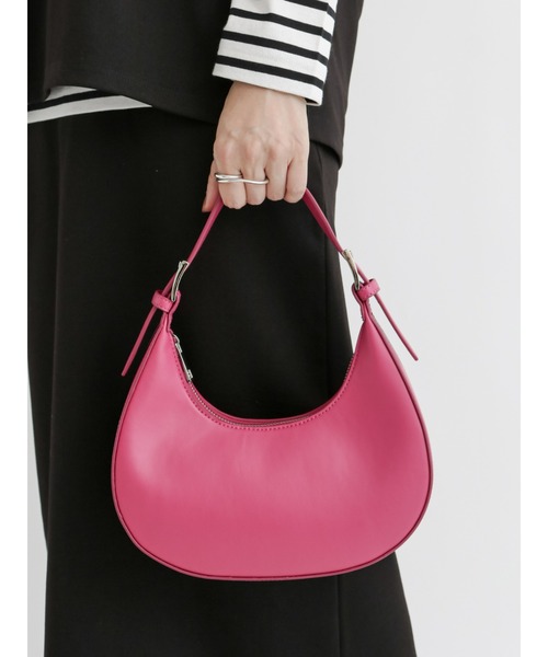 Lugnoncure（ルノンキュール）の「ハーフムーンバッグ（ハンドバッグ・レディース・オフホワイト/ピンク/ブラック・ﾌﾘ-）」の3枚目の写真